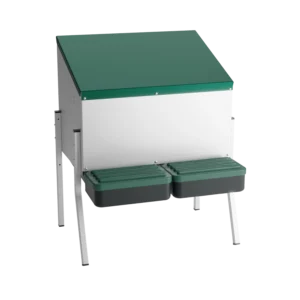 Outdoor laying nest 2 compartments, plastic floor with legs