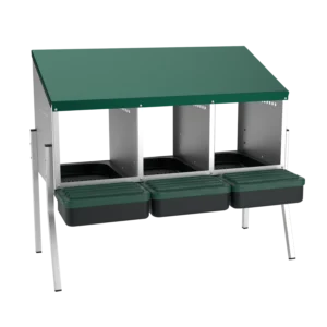 Laying Nest Box 3 compartments plastic floor with legs