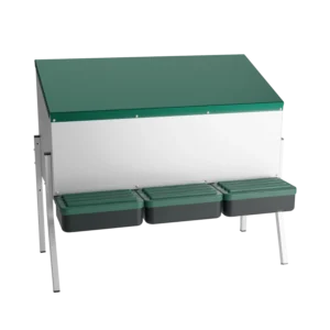 Outdoor laying nest 3 compartments, plastic floor with legs