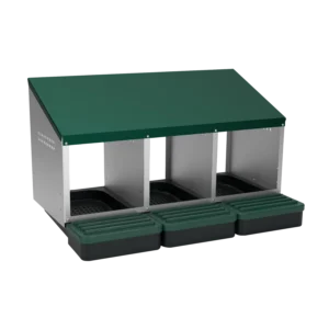 Laying Nest Box 3 compartments plastic floor